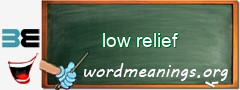 WordMeaning blackboard for low relief